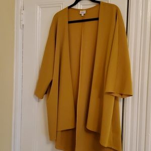 Lularoe mustard yellow kimono large